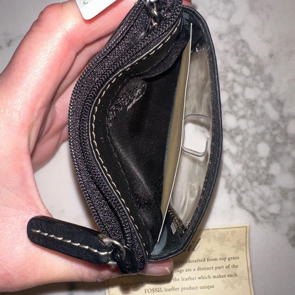 NWT Vintage Fossil Black Leather Wallet - Picture 5 of 6